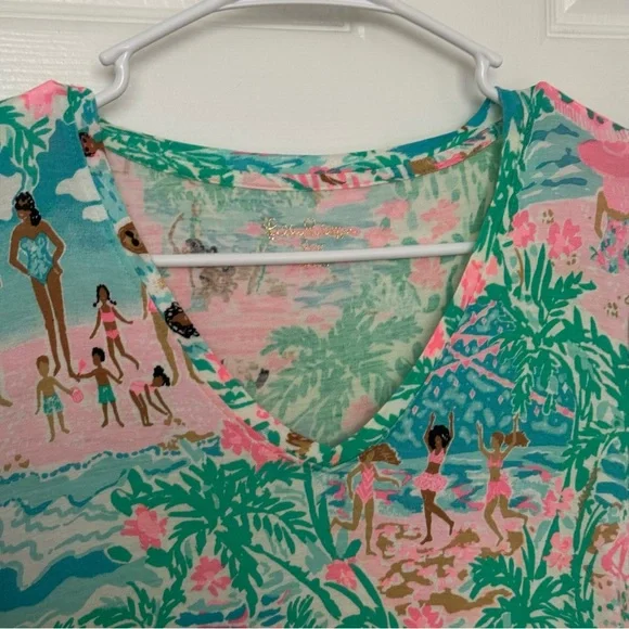 Lilly Pulitzer Vibrant Green and Pink Top - Picture 8 of 10